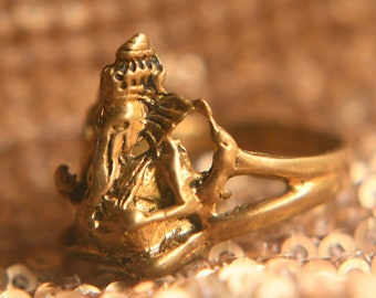 Bague Ganesh, dieu indien, bague éléphant, dieu éléphant, porte-bonheur