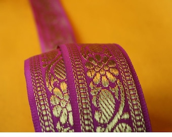 Oriental border, pink, ribbon width: 35 mm