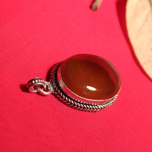 Amulet with gemstone, Indian pendant, tribal trinket, unique talisman, healing jewellery