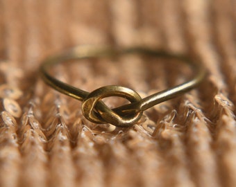 Pretzel ring made of brass, tribal trinkets, unique ring
