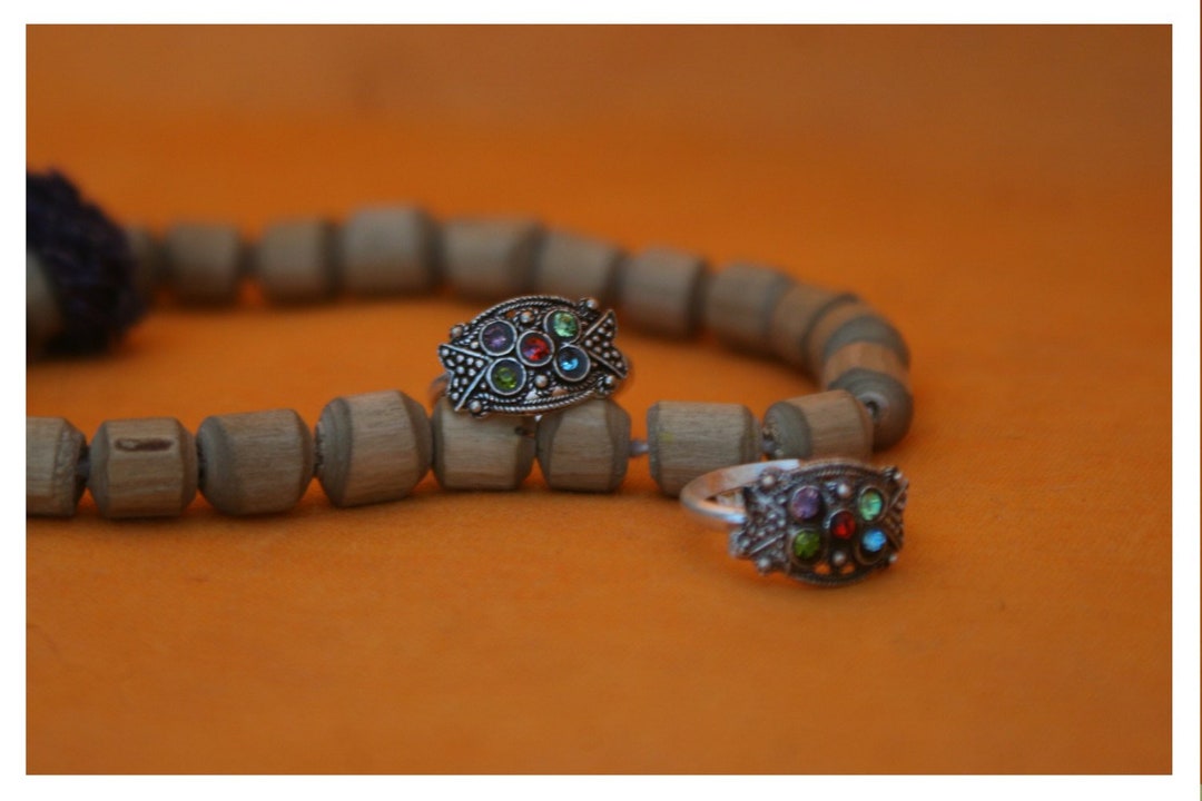 Traditional Toe Rings With Rhinestones, Tribal Trinkets With Gem Stones ...