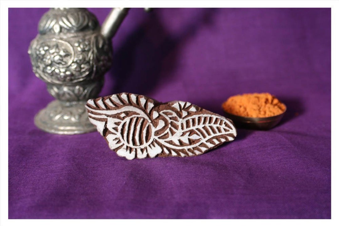 Hand Carved Indian Wooden Stamps Fabric Printing Henna Etsy