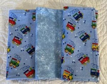 Train washcloths, washable wipes, reusable hand wipes, for baby, for kids, kid washcloths, stocking stuffer, eco-friendly washcloths