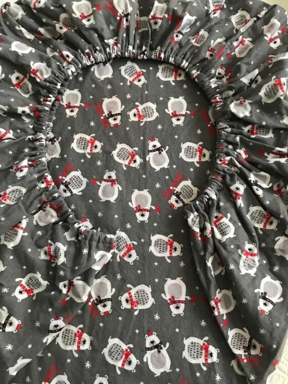 Christmas flannel crib clearance sheets