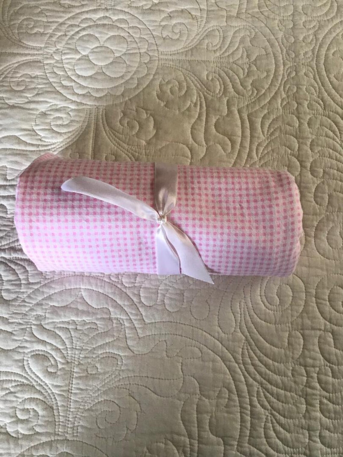 Crib Sheet Pink Gingham For Baby Girl For Toddler Flannel Etsy