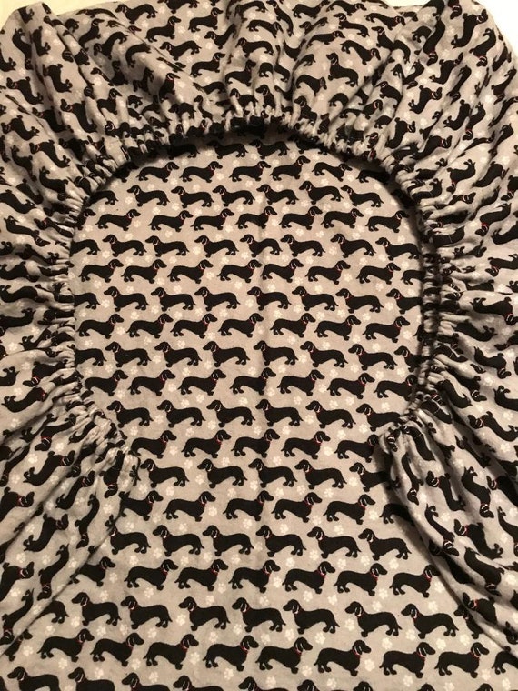 dachshund crib sheet