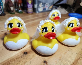 Hand Painted Bride Rubber Duck