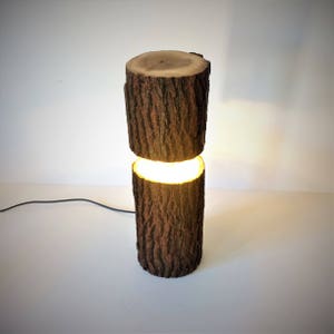 log lamp, rustic lamp, log light, led lamp, led log light, led log lamp, rustic light, rustic lighting, table lamp, desk lamp,