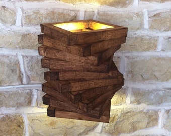 rustic wall light, rustic sconce, wall light, light fixture, rustic fixture, wood light, spiral light, wooden sconce, accent light