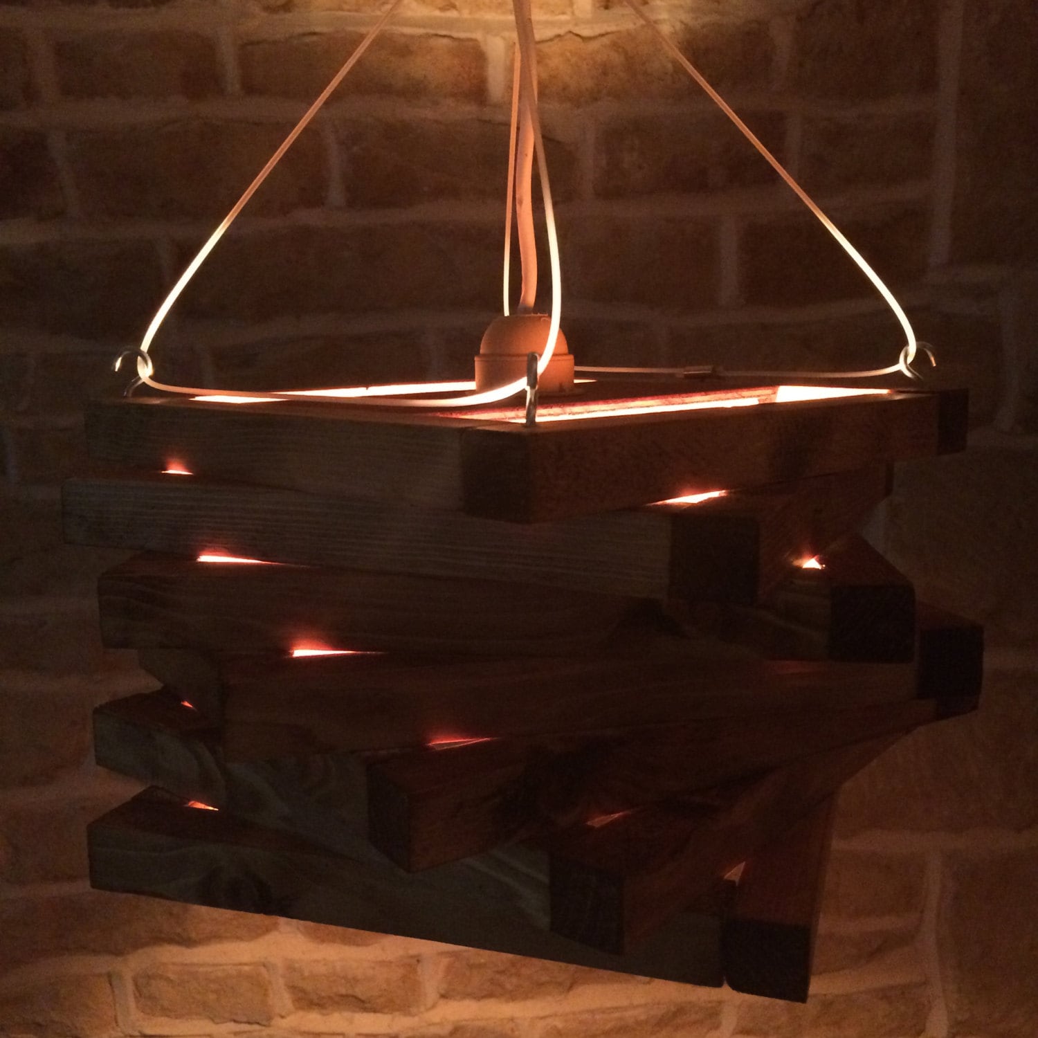 Rustikale Holzlicht rustikale Deckenleuchte HolzLeuchte | Etsy