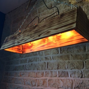 pool table light, wooden chandelier, wooden pendant light, housewarming gift, dining table light, burnt wood, pendant light