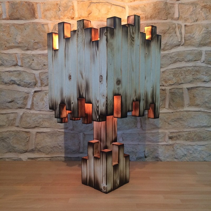 Unusual Table Lamp Wooden Desk Floor