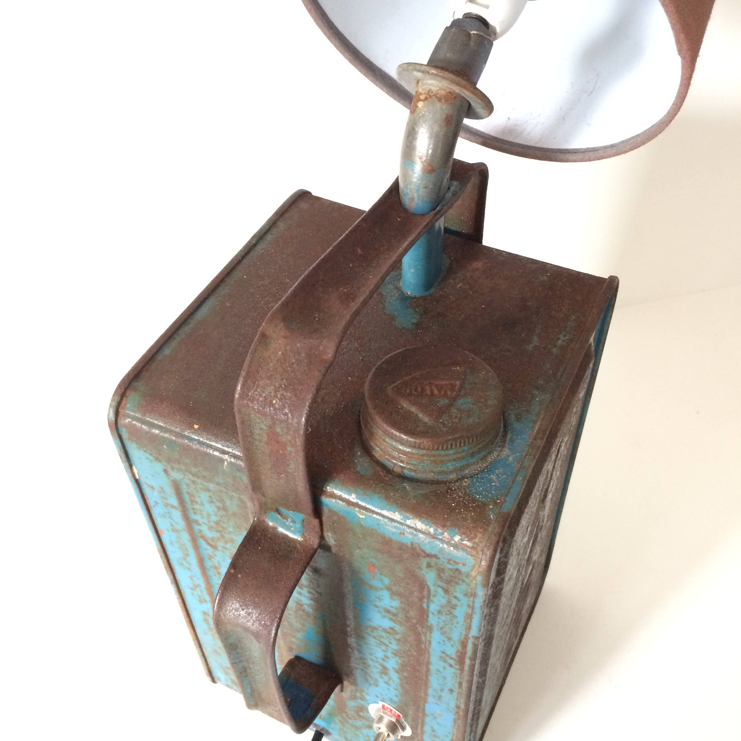 vintage lamp, upcycled lamp, oil can lamp, vintage light, fuel can lamp