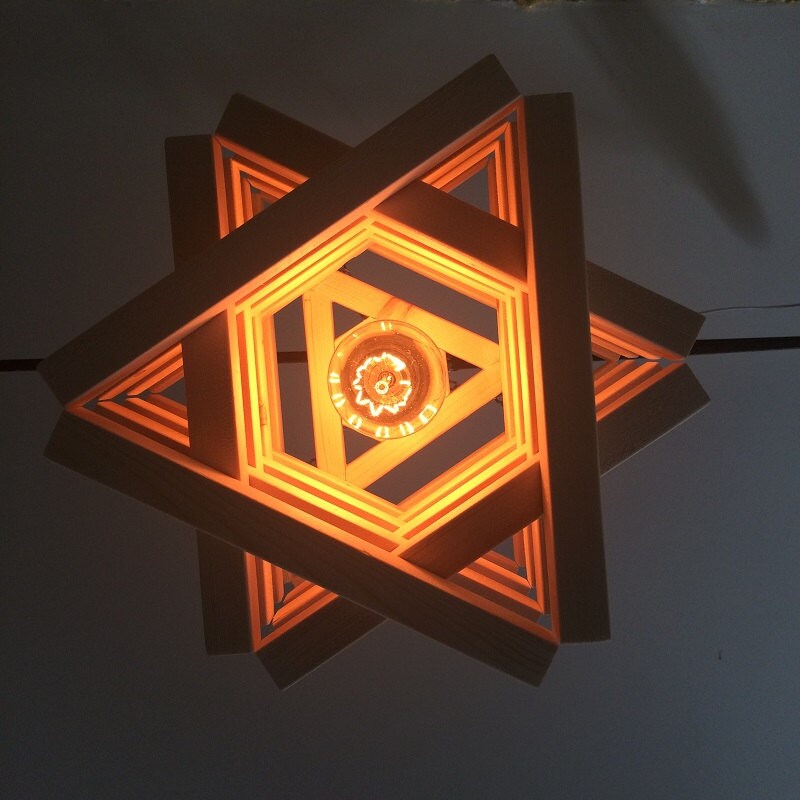 Wooden Ceiling Light Pendant Chandelier Wood Star Wooden Ceiling Light Pendant Chandelier Wood Star Shape Art Abstract Raw Bare Unusual Unique