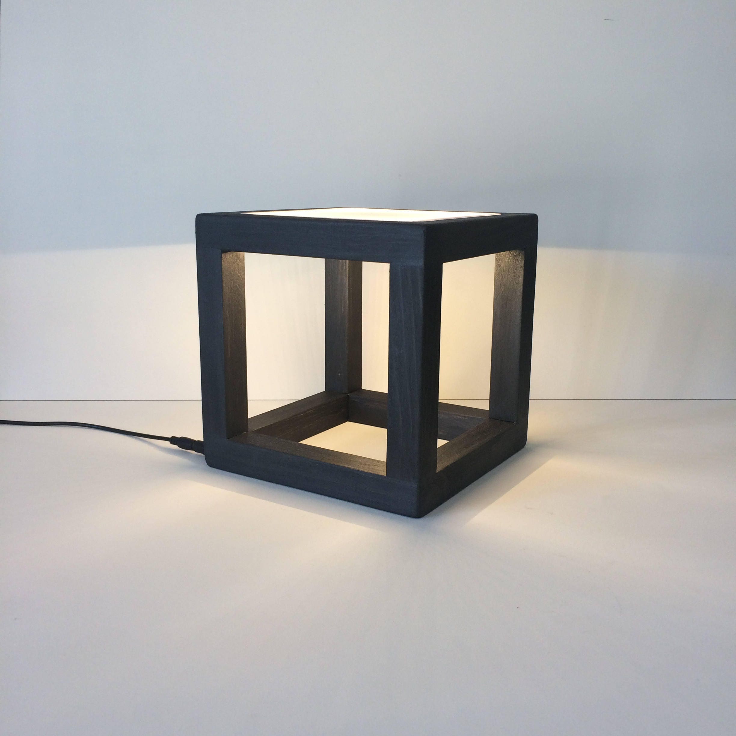 Metallic Cube Table/Desk Led Lamp