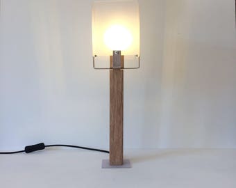 Modern Wood and Plastic Table Lamp