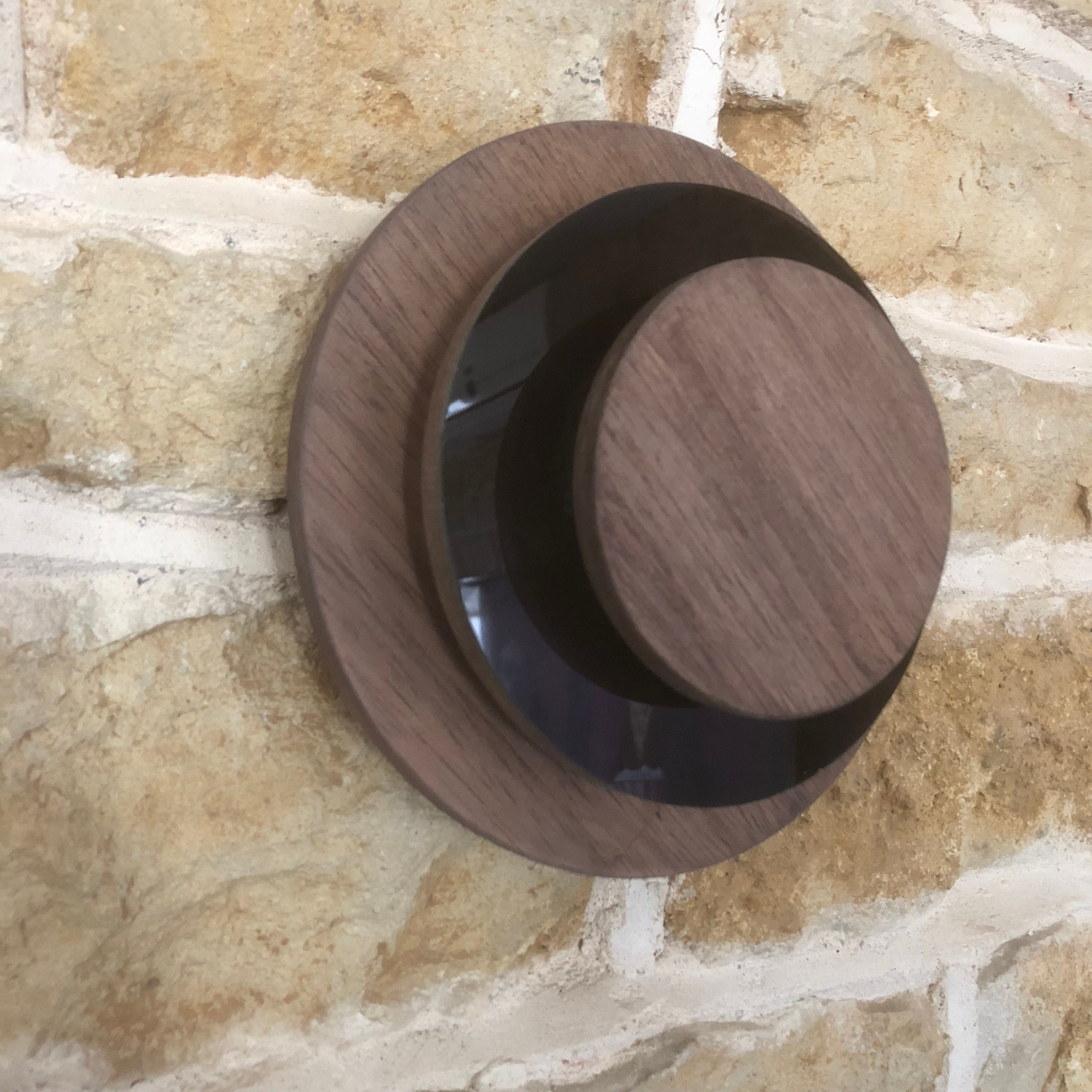 Applique Murale, Applique Led, Murale Apllique en Bois, Rond, Luminiere Lumiere Noir,