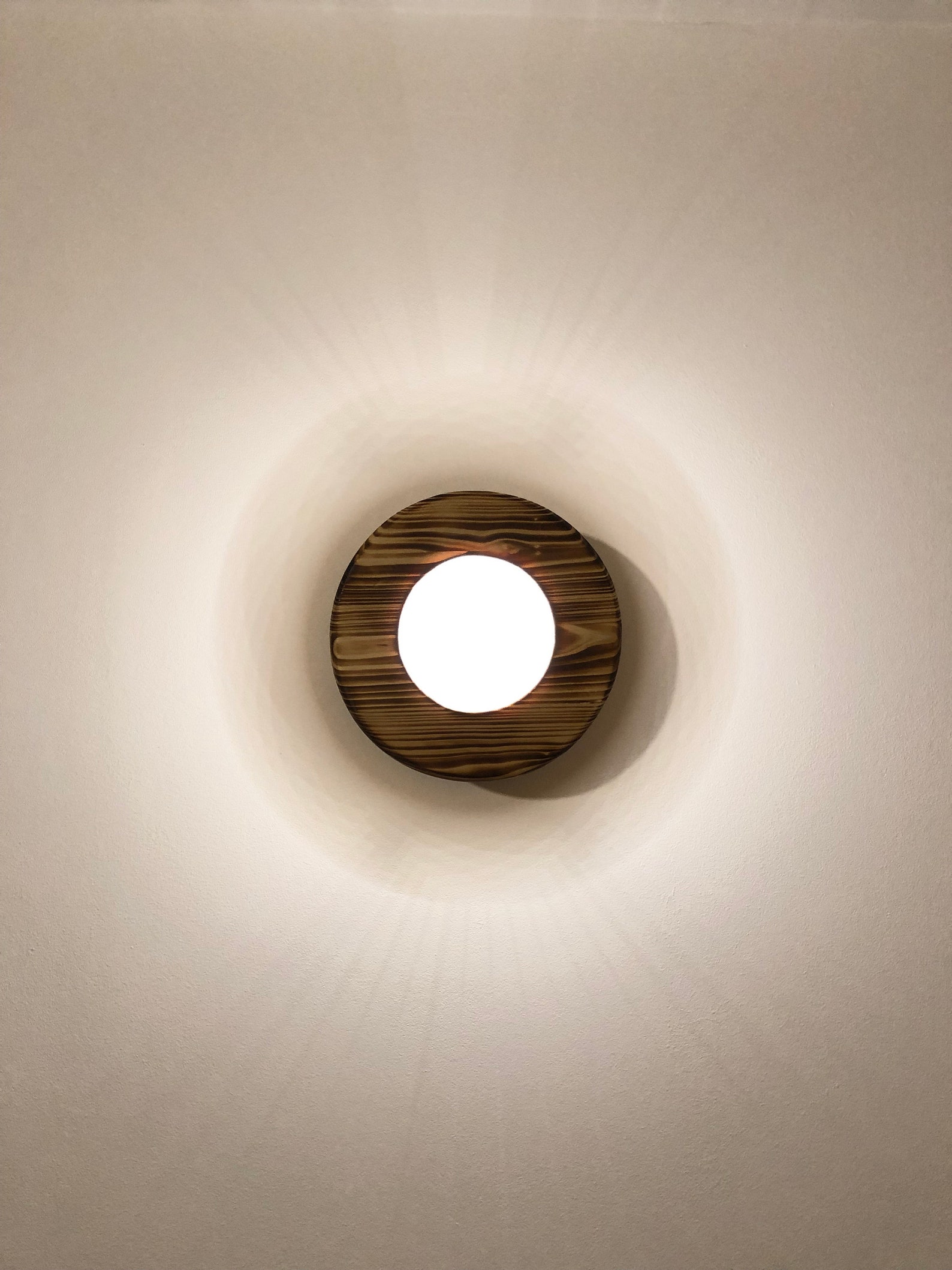 Unique Lighting Wooden Light Wooden Wall Light Rustic Etsy