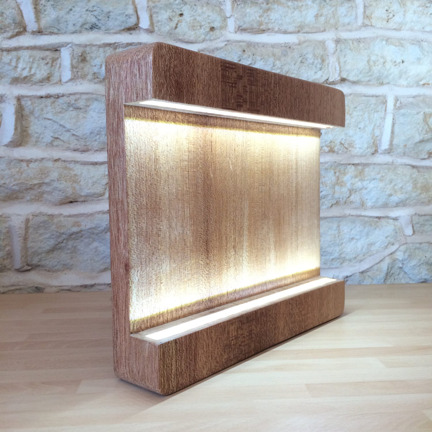 Bold Solid Wood  Led  Lamp 