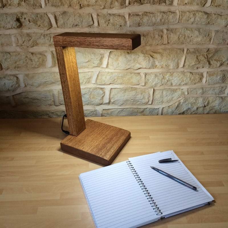 bureau moderne table lumineuse lampe de chevet fabriqués à la main bois abstraite minimaliste contemporain lecture bureau bibliothèque