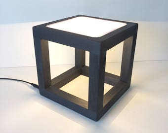 Metallic Cube Table/Desk Led Lamp