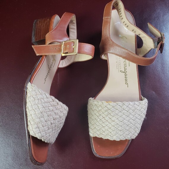 1980s Sandals, Salvatore Ferragamo Boutique Vintag