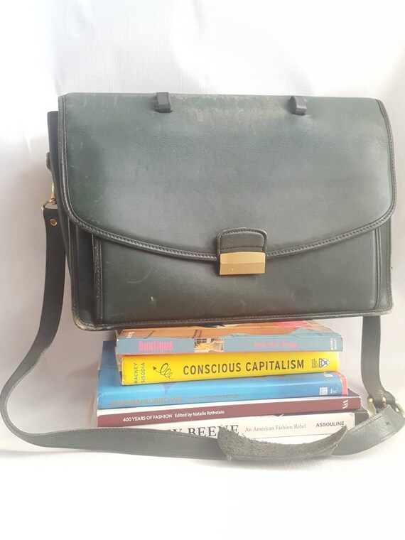 Coach Combination Lock Leather Briefcase Vintage M