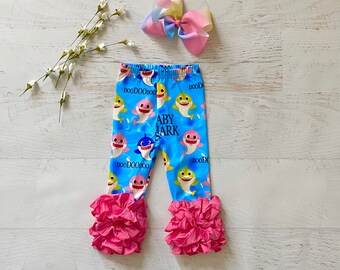 baby shark ruffle pants