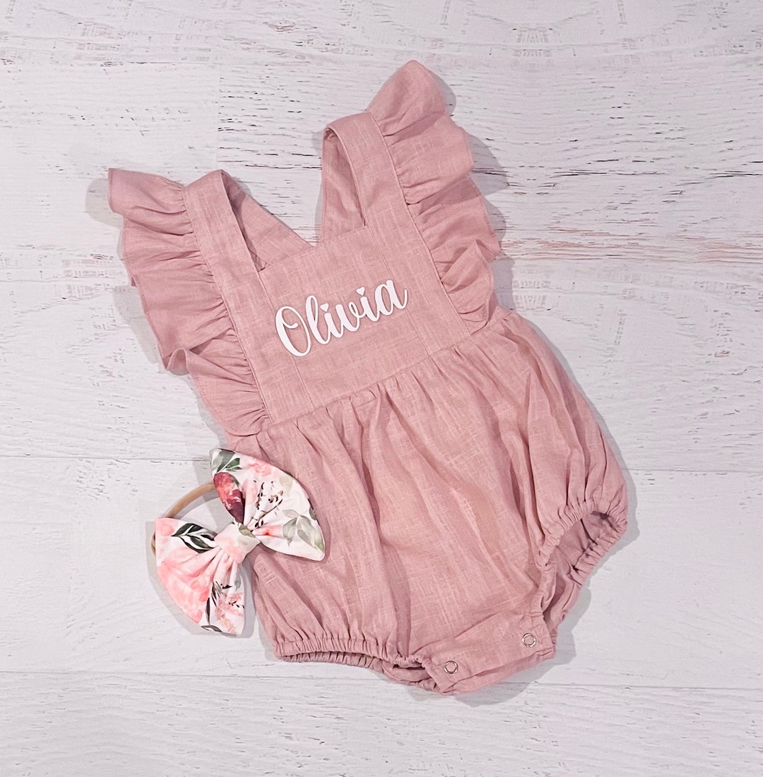Baby Girl Summer Romper IN Blended Stuff Super Girl Printed Design Pink Color main image 1