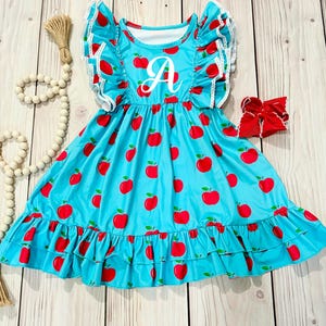 Girls back to school dress, first day of kindergarten, personalized school dress