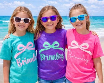 Kids custom puff vinyl tee, puff vinyl shirt, custom name tee
