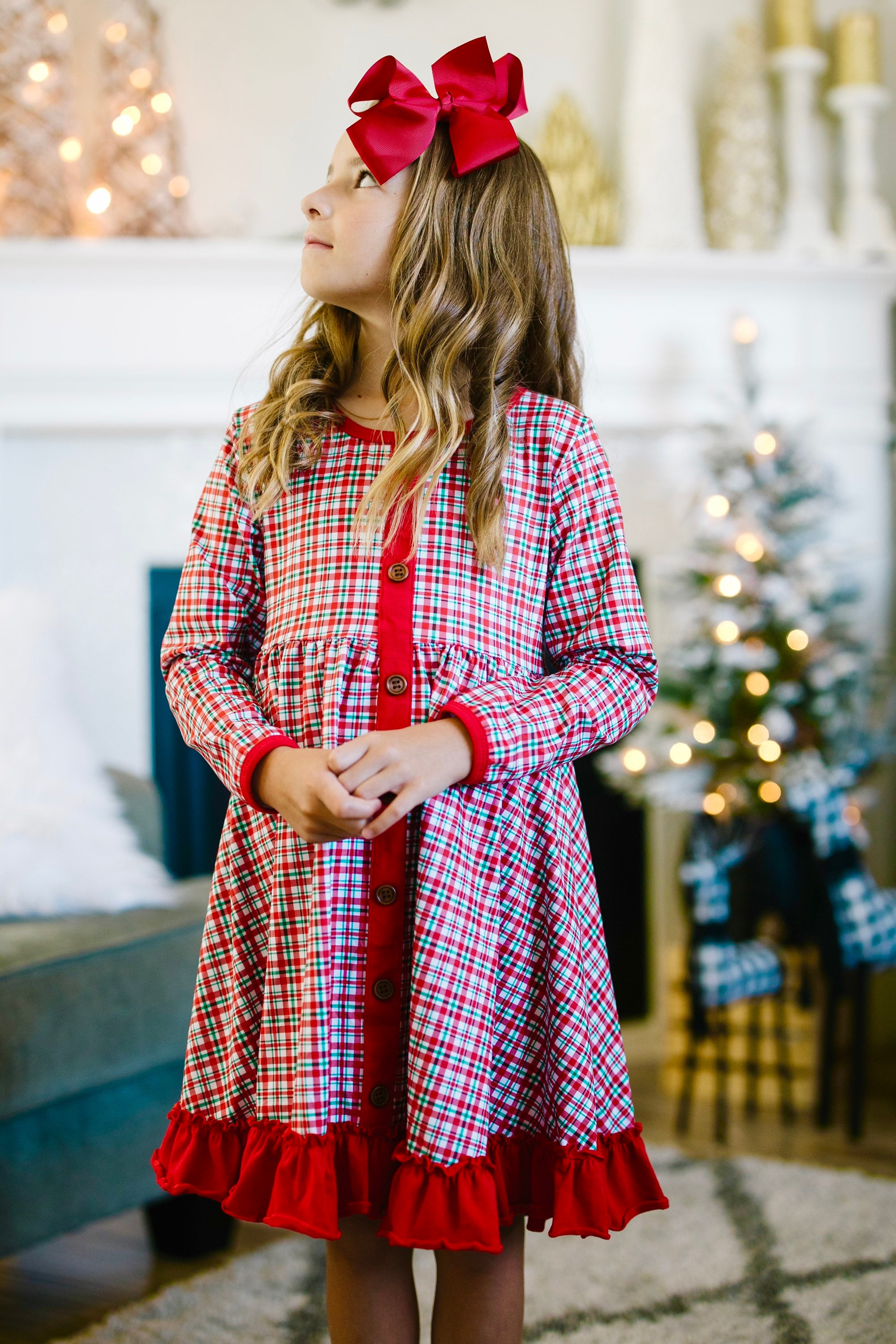 Girls Christmas Dress Red Holiday Dress Holiday Clothing Red