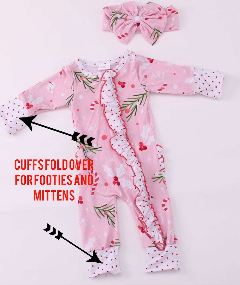Christmas Puppies Pima Girl Footies main image 1