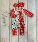 Baby girl Christmas footies, built in mittens and footies, newborn Christmas romper, Christmas footies, baby holiday outfit, 