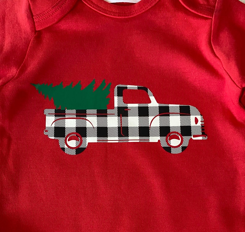 red footies romper, Christmas truck romper baby boy Christmas romper red romper Baby boy footies Christmas romper black plaid romper