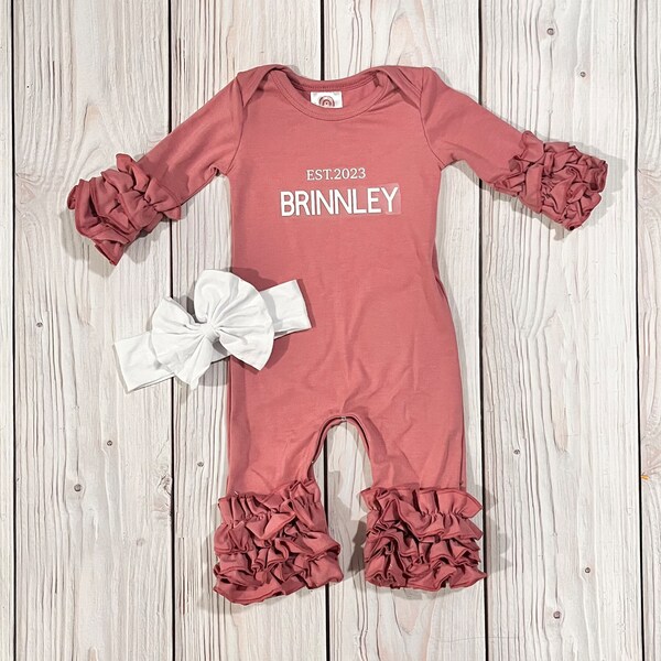 Ruffle Romper Baby Etsy