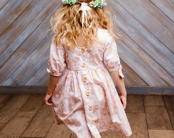 peach spring dress