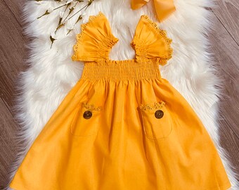 orange easter dress