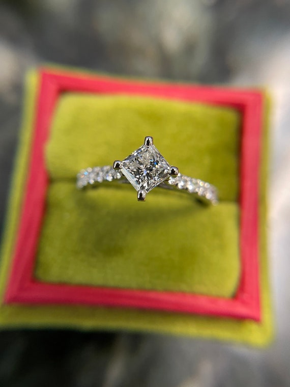 18K White Gold GIA Diamond Engagement Ring