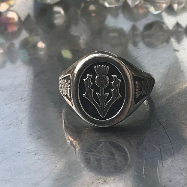 Scotish Sterling Thistle Ring Size 7