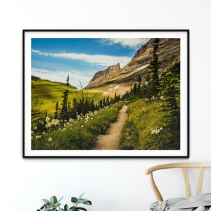 Glacier National Park Art Print No 0125 - Wall Home Decor - Outdoors and Landscape Lovers Decor