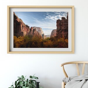 Zion National Park Art Print Landscape Utah Wall Home Decor Landscape Lovers Home Decor Design No 9949 image 3