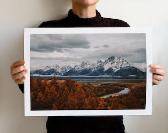 Wyoming mountains wall decor of the Grand Teton National Parks. Fine art photography of a Wyoming landscape. Grand Teton wall art No 9893.