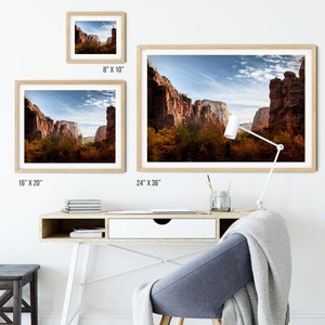 Zion National Park Art Print Landscape Utah Wall Home Decor Landscape Lovers Home Decor Design No 9949 image 4