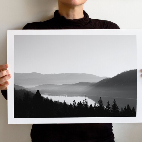 Donner Lake Fog Art Print Tahoe Area Landscape California Etsy