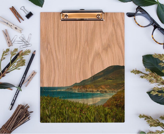 Big Sur California Clipboard Natural Wood Clipboard
