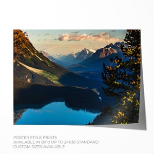 Peyto Lake, Canadian Rockies,  Banff Alberta, Canada. Sunrise on Peyto Lake in July, Banff National Park No 1934