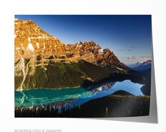 Peyto Lake, Canadian Rockies,  Banff Alberta, Canada. Sunrise on Peyto Lake in July, Banff National Park No 1929