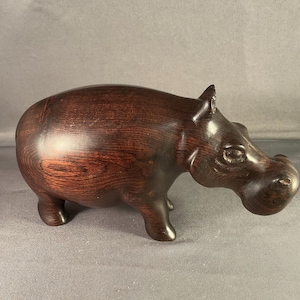 Eisenholz Nilpferd Holz geschnitzt