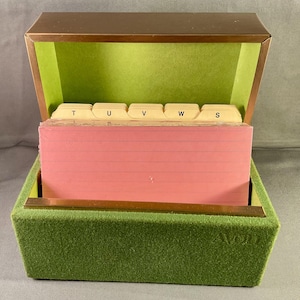 Vintage Avon Shagreen Recipe or Customer Box